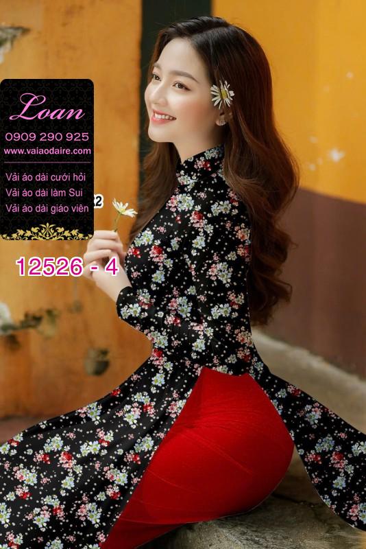 Vải áo dài hoa nhí toàn thân Vải áo dài hoa nhí toàn thân