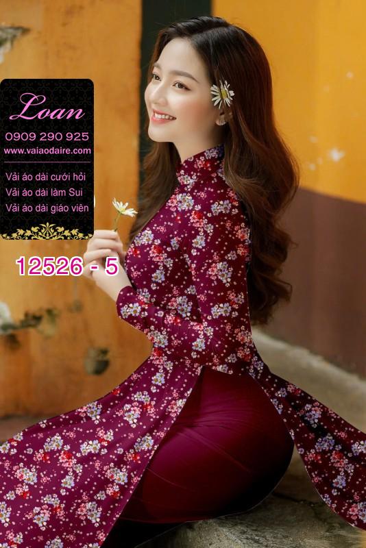 Vải áo dài hoa nhí toàn thân Vải áo dài hoa nhí toàn thân