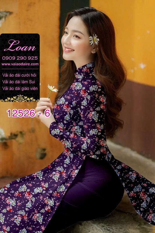 Vải áo dài hoa nhí toàn thân Vải áo dài hoa nhí toàn thân