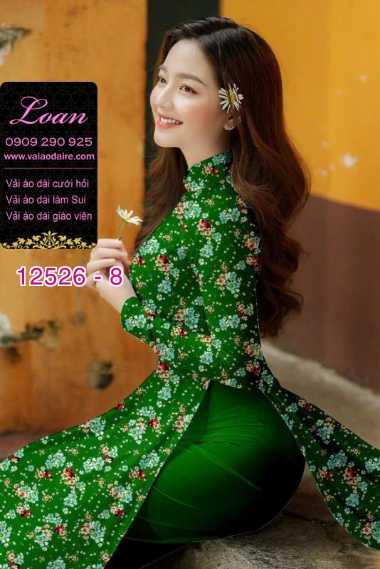 Vải áo dài hoa nhí toàn thân Vải áo dài hoa nhí toàn thân