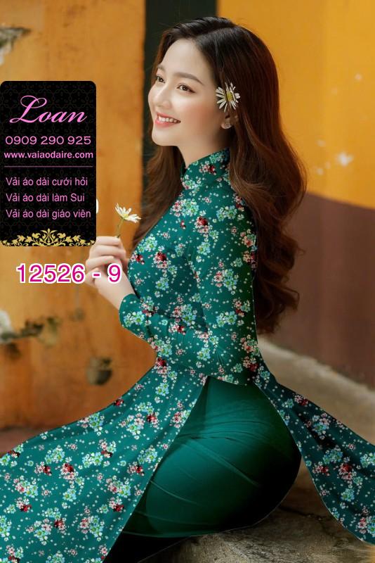 Vải áo dài hoa nhí toàn thân Vải áo dài hoa nhí toàn thân