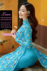 Vải áo dài hoa nhí toàn thân
