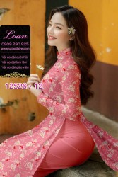 Vải áo dài hoa nhí toàn thân
