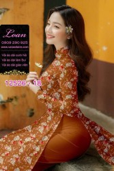 Vải áo dài hoa nhí toàn thân