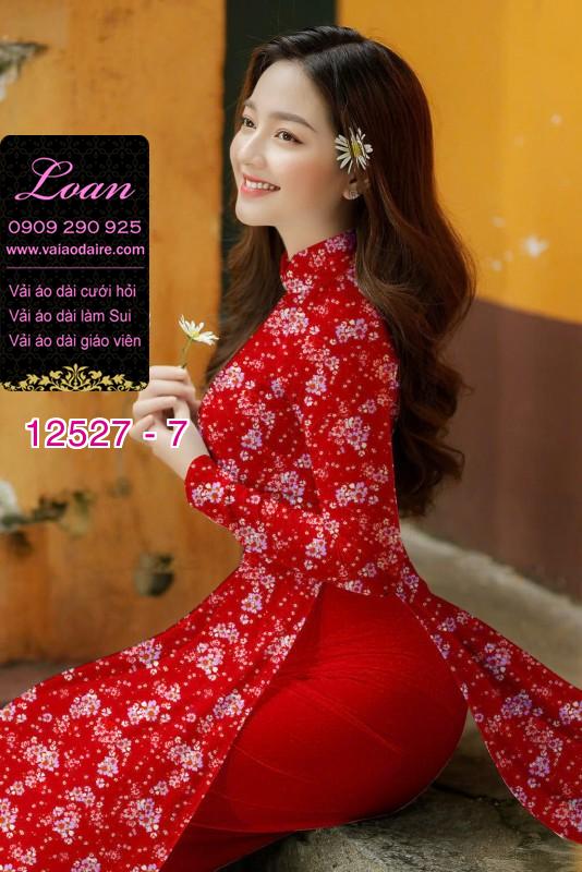 Vải áo dài hoa nhỏ nguyên áo Vải áo dài hoa nhỏ nguyên áo