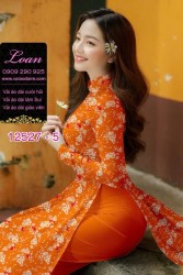 Vải áo dài hoa nhỏ nguyên áo