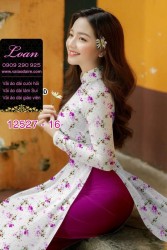 Vải áo dài hoa nhỏ nguyên áo