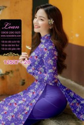 Vải áo dài hoa nhỏ nguyên áo