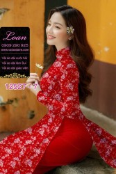 Vải áo dài hoa nhỏ nguyên áo