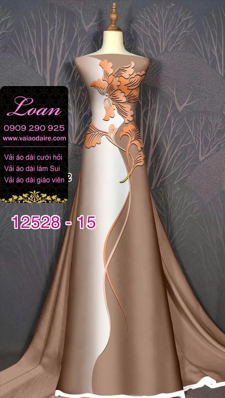 Vải áo dài lụa Mã Não in 3D