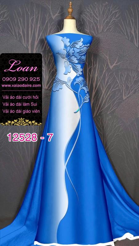Vải áo dài lụa Mã Não in 3D