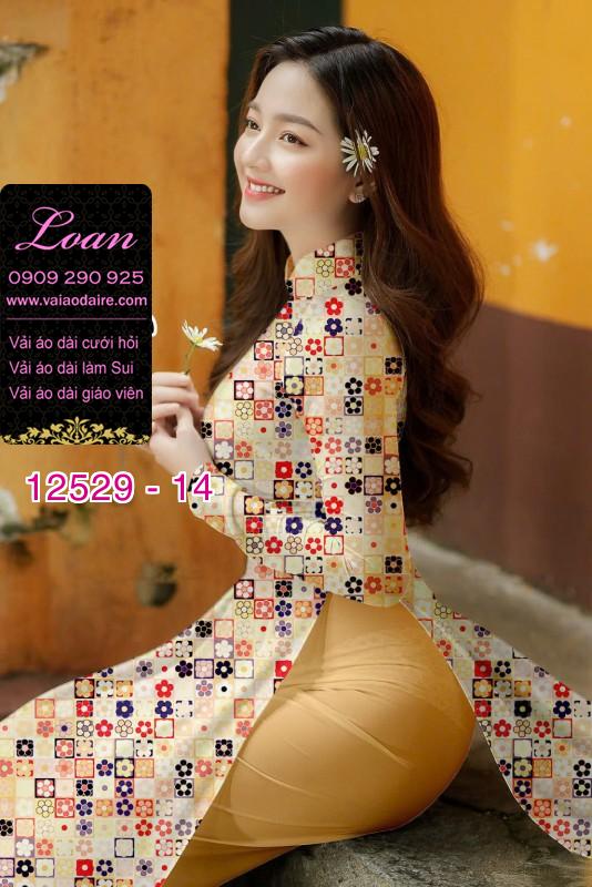 Vải áo dài hoa nhỏ toàn thân Vải áo dài hoa nhỏ toàn thân