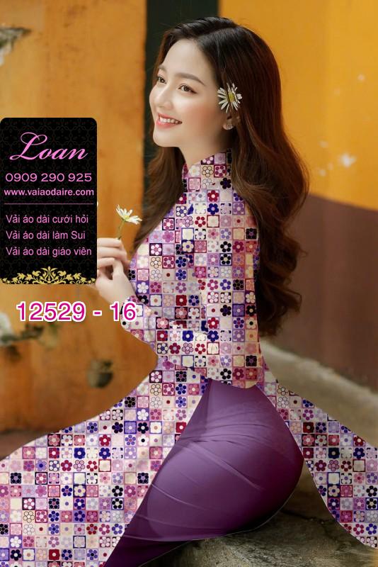 Vải áo dài hoa nhỏ toàn thân Vải áo dài hoa nhỏ toàn thân