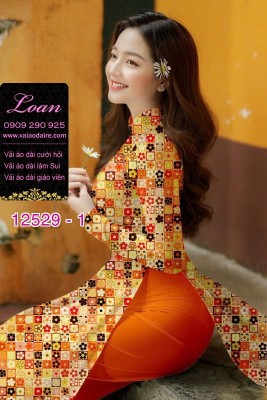 Vải áo dài hoa nhỏ toàn thân-DT 12529