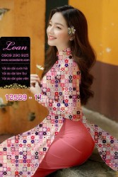 Vải áo dài hoa nhỏ toàn thân