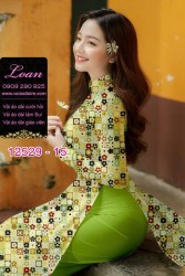 Vải áo dài hoa nhỏ toàn thân