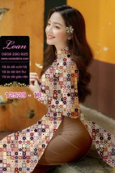 Vải áo dài hoa nhỏ toàn thân