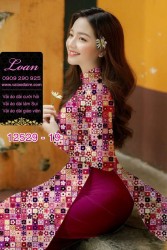 Vải áo dài hoa nhỏ toàn thân