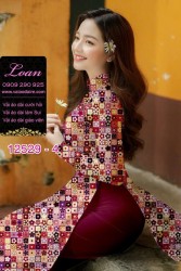 Vải áo dài hoa nhỏ toàn thân