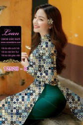 Vải áo dài hoa nhỏ toàn thân