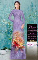 Vải áo dài hoa in 3D sắc nét
