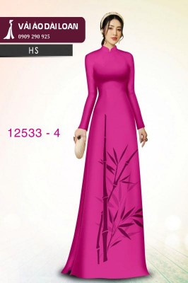 Vải áo dài lụa in 2 da-DT 12533