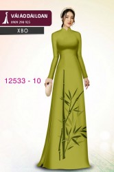 Vải áo dài lụa in 2 da