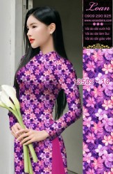Vải áo dài hoa nhỏ nguyên áo