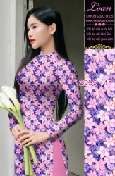 Vải áo dài hoa nhỏ nguyên áo