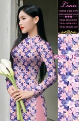 Vải áo dài hoa nhỏ nguyên áo