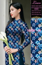 Vải áo dài hoa nhỏ nguyên áo