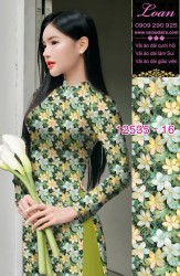 Vải áo dài hoa nhỏ nguyên áo