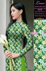 Vải áo dài hoa nhỏ nguyên áo