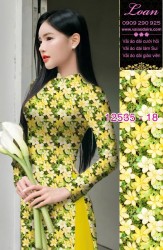 Vải áo dài hoa nhỏ nguyên áo