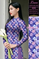 Vải áo dài hoa nhỏ nguyên áo