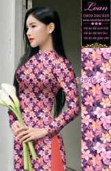 Vải áo dài hoa nhỏ nguyên áo