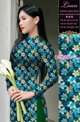 Vải áo dài hoa nhỏ nguyên áo