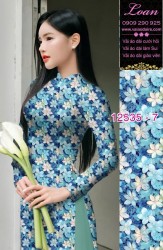 Vải áo dài hoa nhỏ nguyên áo
