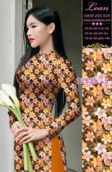 Vải áo dài hoa nhỏ nguyên áo