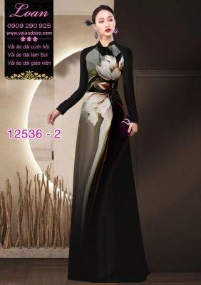 Vải áo dài hoa in 3D-DT 12536