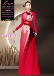 Vải áo dài hoa in 3D