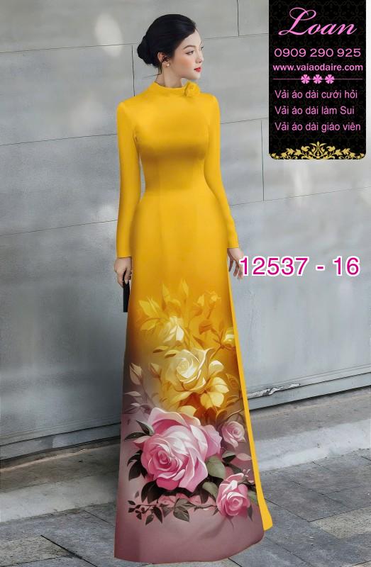 Vải áo dài hoa hồng in 3D Vải áo dài hoa hồng in 3D