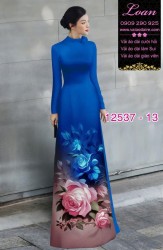 Vải áo dài hoa hồng in 3D