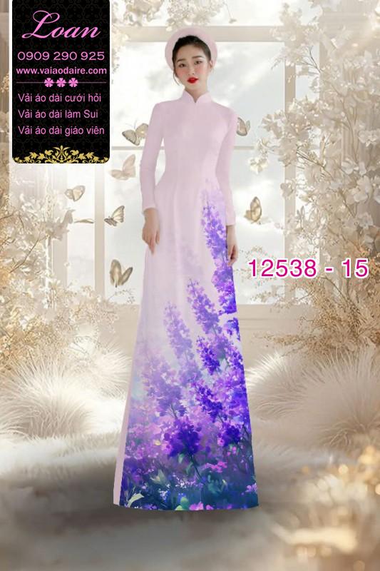 Vải áo dài hoa in 3D Vải áo dài hoa in 3D