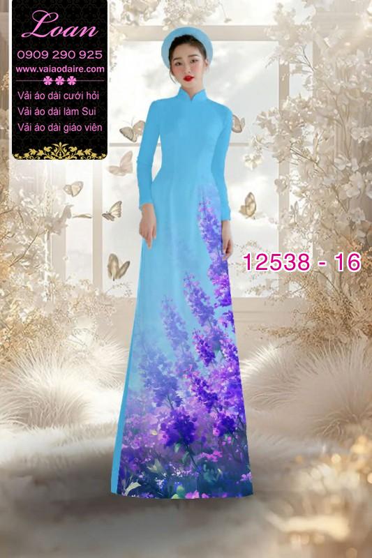 Vải áo dài hoa in 3D Vải áo dài hoa in 3D