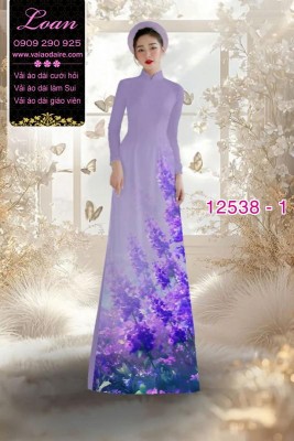 Vải áo dài hoa in 3D-DT 12538