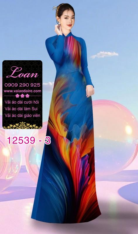 Vải áo dài hiệu ứng loang màu