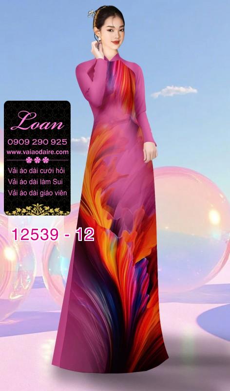 Vải áo dài hiệu ứng loang màu