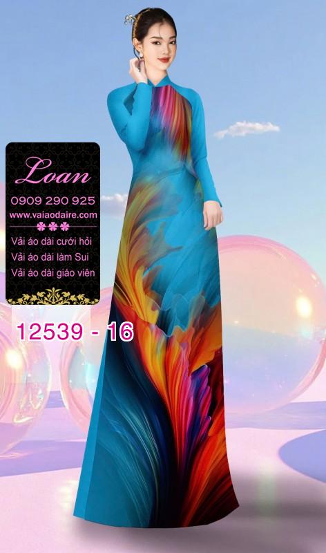 Vải áo dài hiệu ứng loang màu