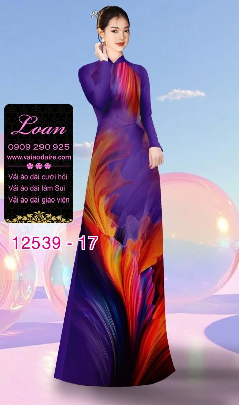 Vải áo dài hiệu ứng loang màu